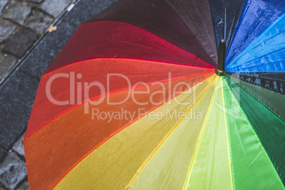 Multicolored umbrella
