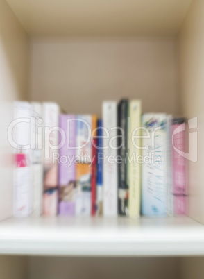 Books on a shelf