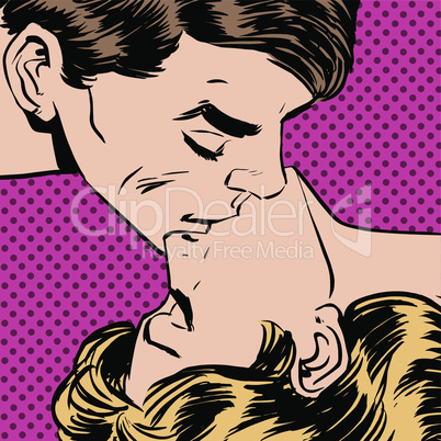 man woman kiss love relationship romance