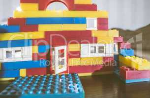 Children constructor on a table