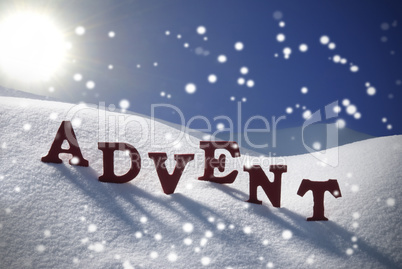 Advent Mean Christmas Time Snowflakes Sun Blue Sky