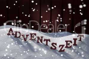 Adventszeit Mean Christmas Time On Snow Snowflakes
