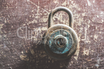 Old vintage padlock