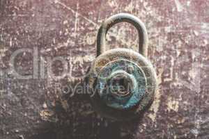 Old vintage padlock
