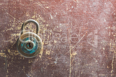 Old vintage padlock