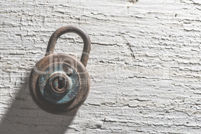 Old vintage padlock