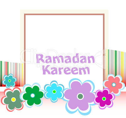 Arabic Islamic calligraphy of text Ramadan Kareem