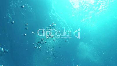 Air Bubbles in the Blue Water, backdrop