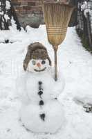 Snowman in the yard