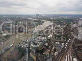 Aerial view of London