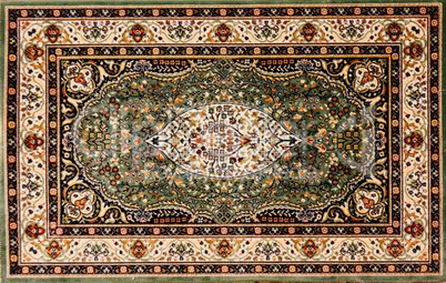 Arabic rug with floral pettern