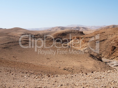 Desert landscape near the Dead Sea