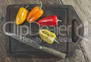 Multicolored peppers