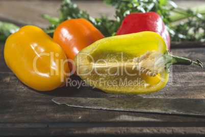 Multicolored peppers Multicolored peppers
