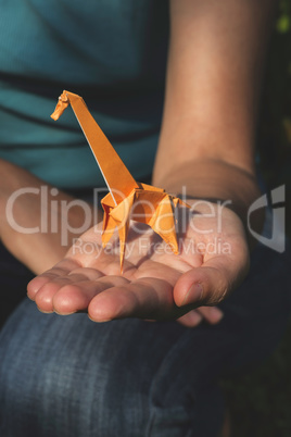 Origami giraffe