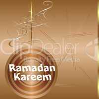 Calligraphy of Arabic text of Ramadan Kareem for the celebration of Muslim community festival