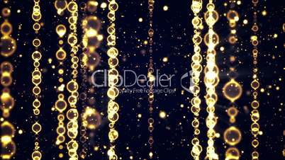 fly through golden christmas beads seamless loop