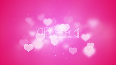 pink heart shapes bokeh loopable romantic background