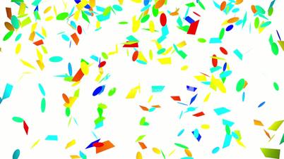 colorful confetti falling seamless loop with luma matte