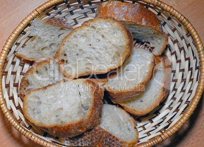 Brot in einem Brotkorb