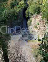Alcantara river gorge in Sicily, Italy