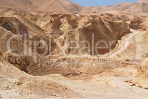 Scenic stone desert near the DeadSea