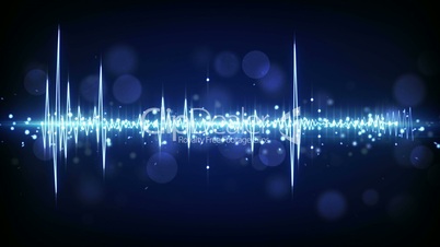blue audio waveform techno loopable background