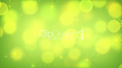 green bokeh lights and fairy dust loopable background