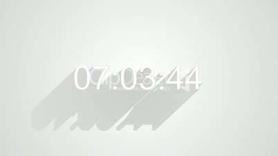 digital clock timer on white long shadows