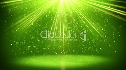 green light beams and particles loopable background