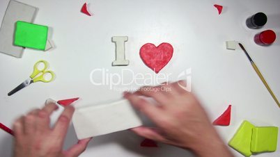 I love you sign stop motion animation