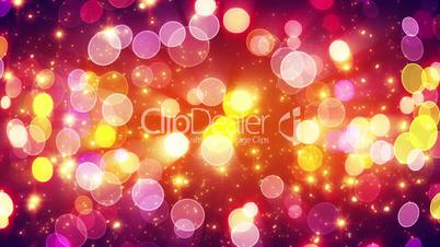 yellow pink bokeh lights loopable background