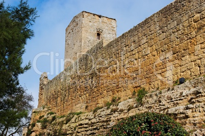 Castello di Lombardia medieval castle in Enna, Sicily, Italy