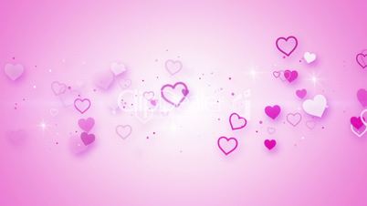 pink elegant hearts seamless loop animation