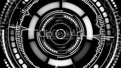 rotating circular elements futuristic loopable background