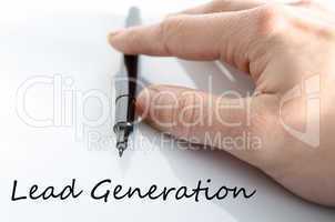 Lead generation text concept