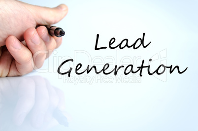 Lead generation text concept