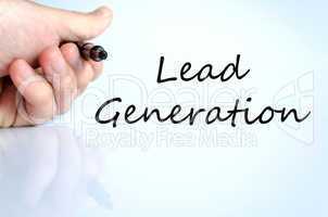 Lead generation text concept