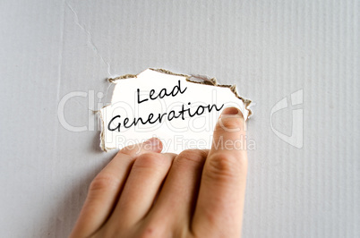 Lead generation text concept