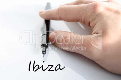 Ibiza text concept