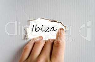 Ibiza text concept