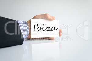 Ibiza text concept