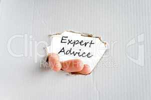 Expert advice text concept