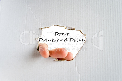 Don't drink and drive text concept