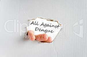 All against dengue text concept