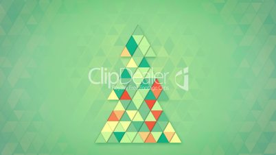 christmas tree shape of colorful triangles loop