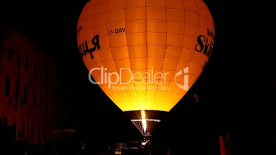 balloon hot air at night