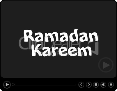 media player with ramadan kareem word on it