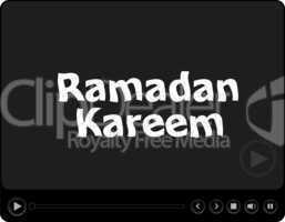 media player with ramadan kareem word on it