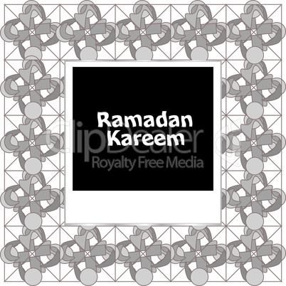 Ramadan kareem on old photo frame